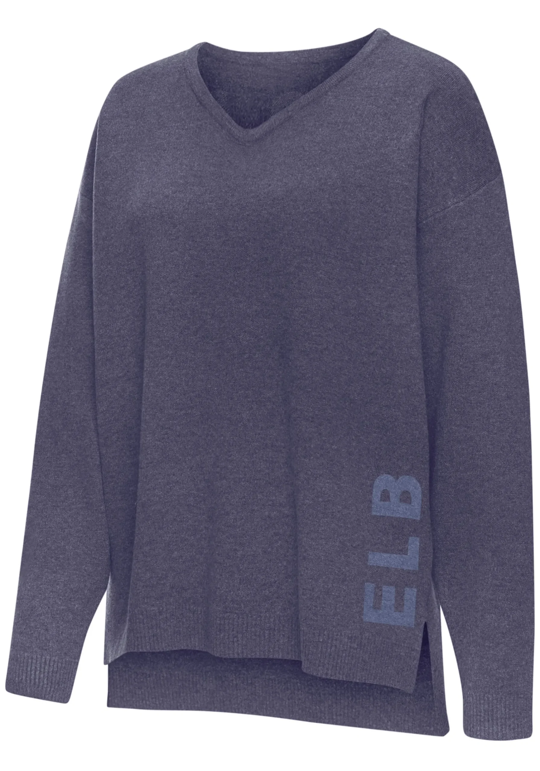 Pullover|Shirts|Elbsand Sweater blaumeliert