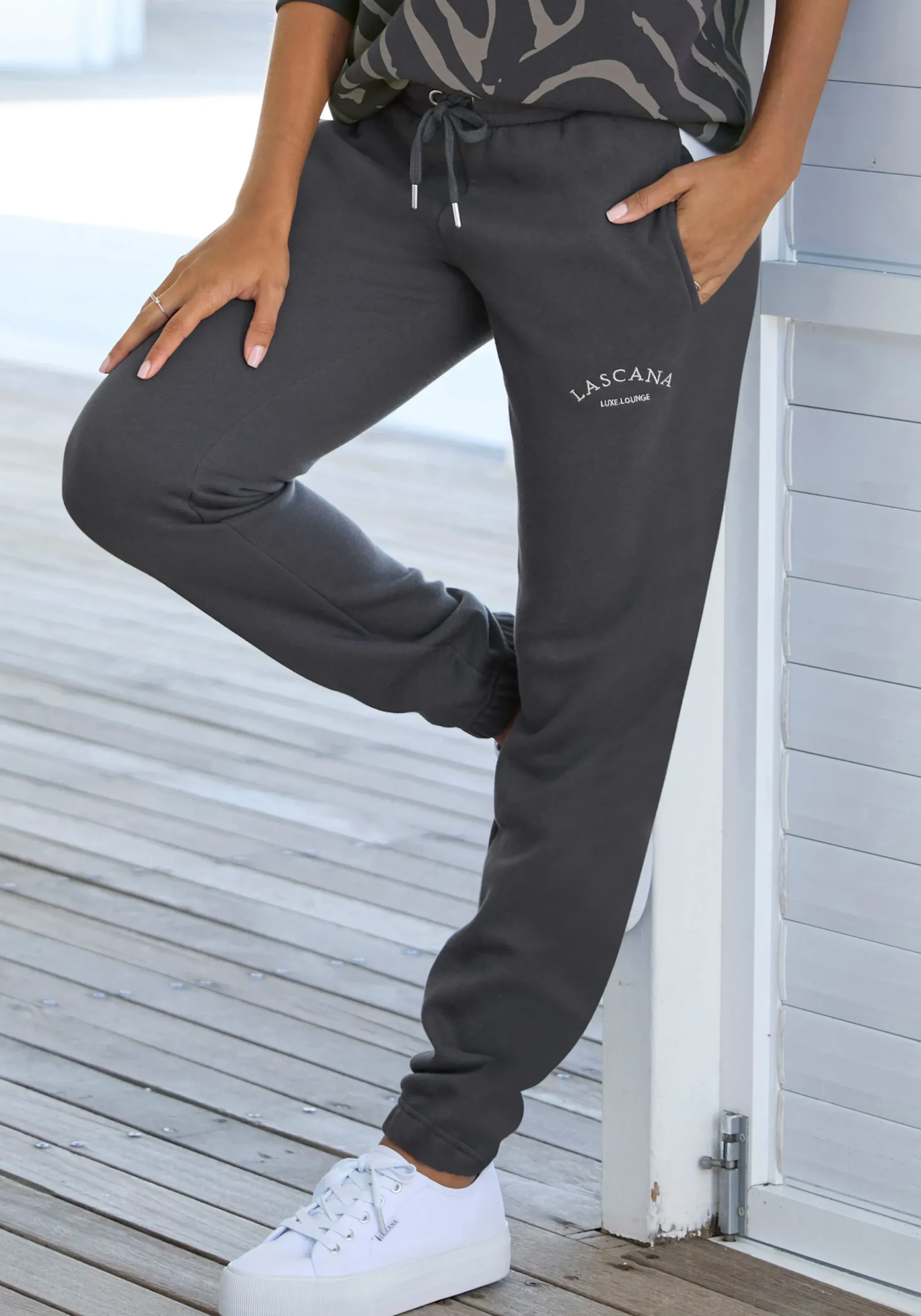 Homewear|Strandmode|LASCANA Sweathose anthrazit