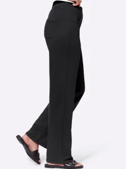Hosen|heine Sweathose mit 2 Gesäßtaschen schwarz