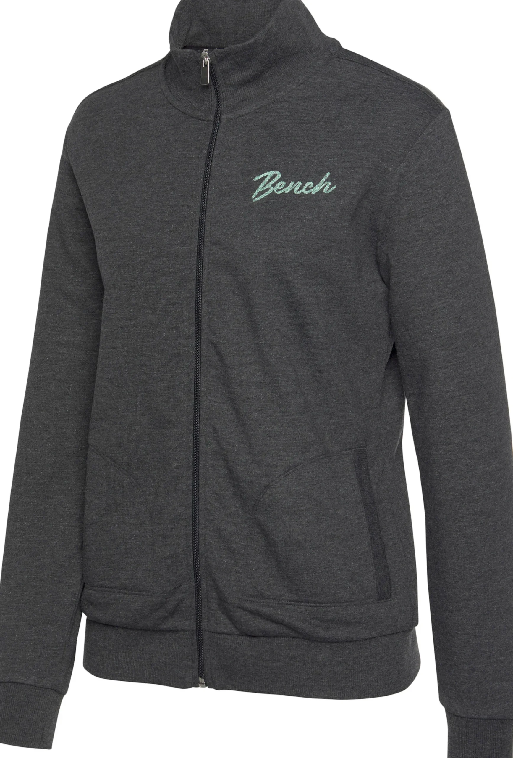 Homewear|Jacken|Bench. Sweatjacke anthrazit-melange