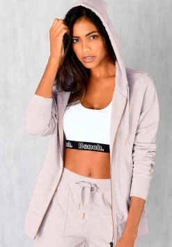 Jacken| Sweatjacke beige-meliert