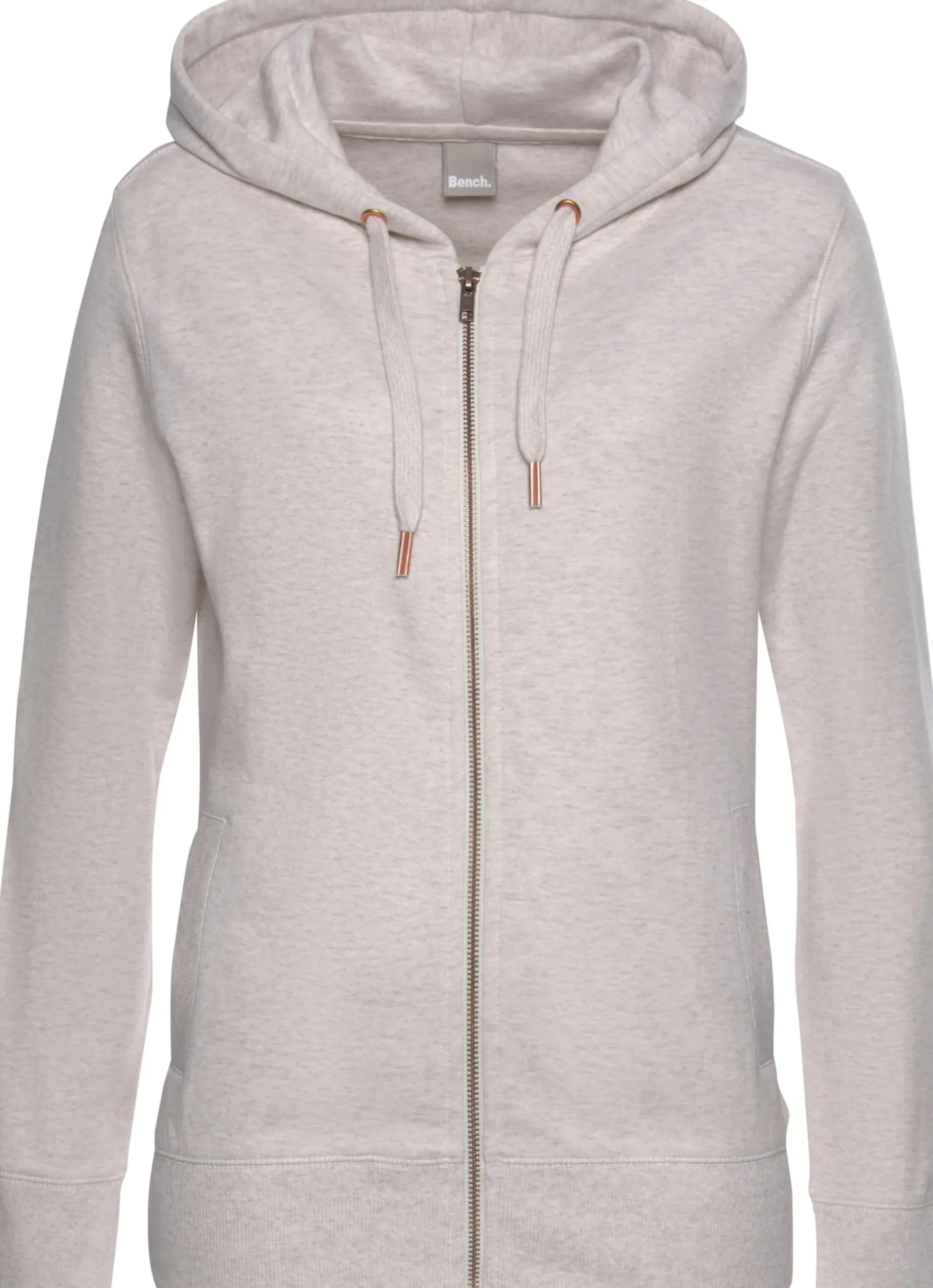 Jacken| Sweatjacke beige-meliert