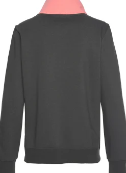 Homewear|Homewear|H.I.S Sweatjacke anthrazit-rosa