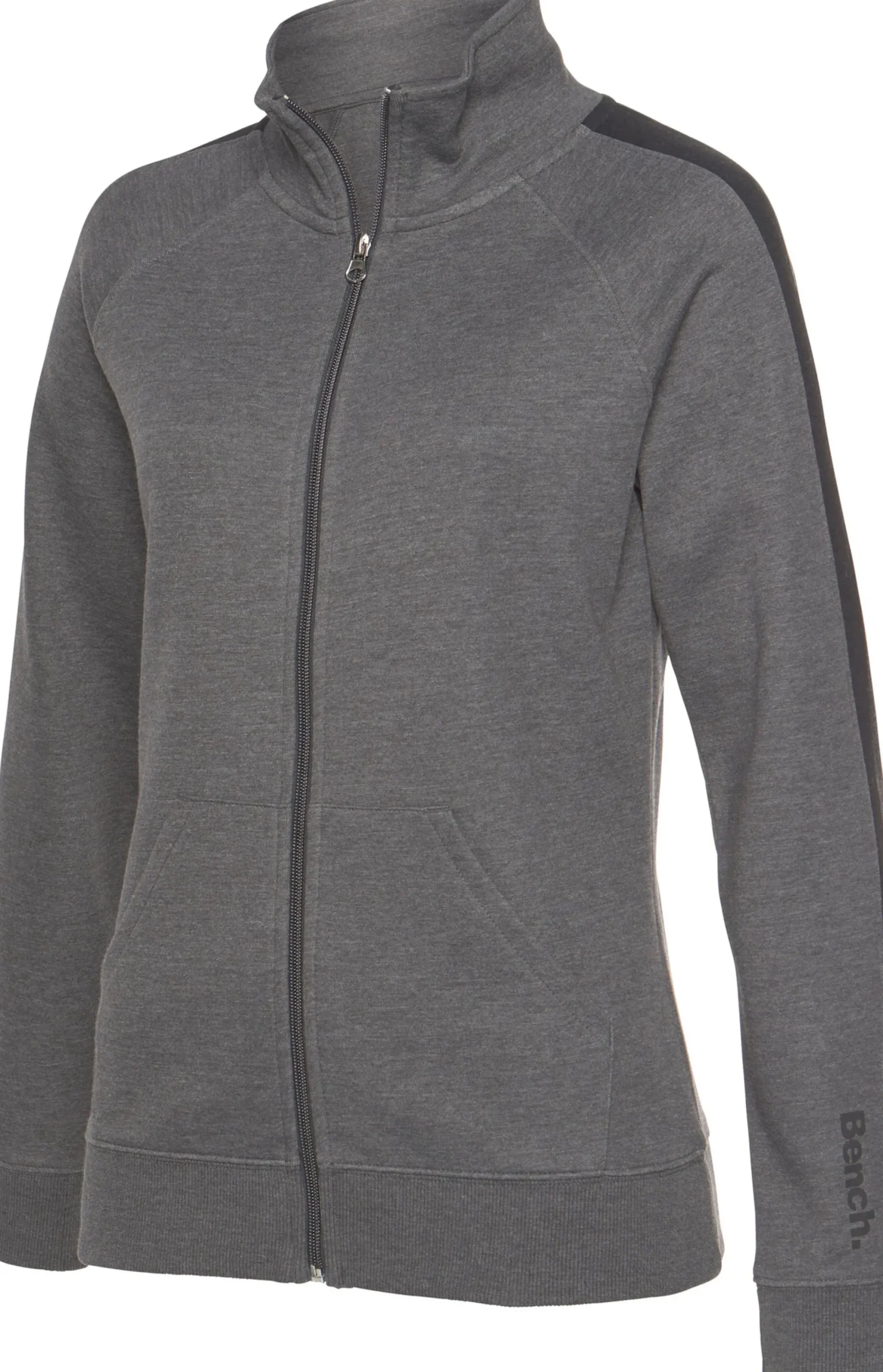 Jacken| Sweatjacke anthrazit-meliert-schwarz