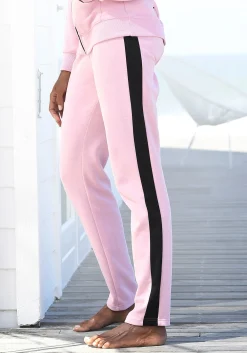 Homewear|Homewear| Sweatjacke rosa-schwarz