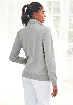 Jacken| Sweatjacke hellgrau-melange