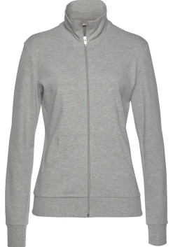 Jacken| Sweatjacke hellgrau-melange