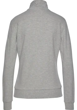 Jacken| Sweatjacke hellgrau-melange