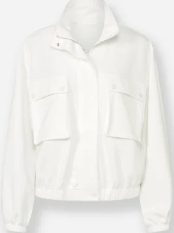 Jacken|heine Sweatjacke mit Blasebalg-Taschen ecru