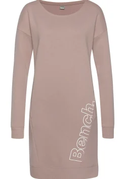Homewear| Sweatkleid beige-weiß