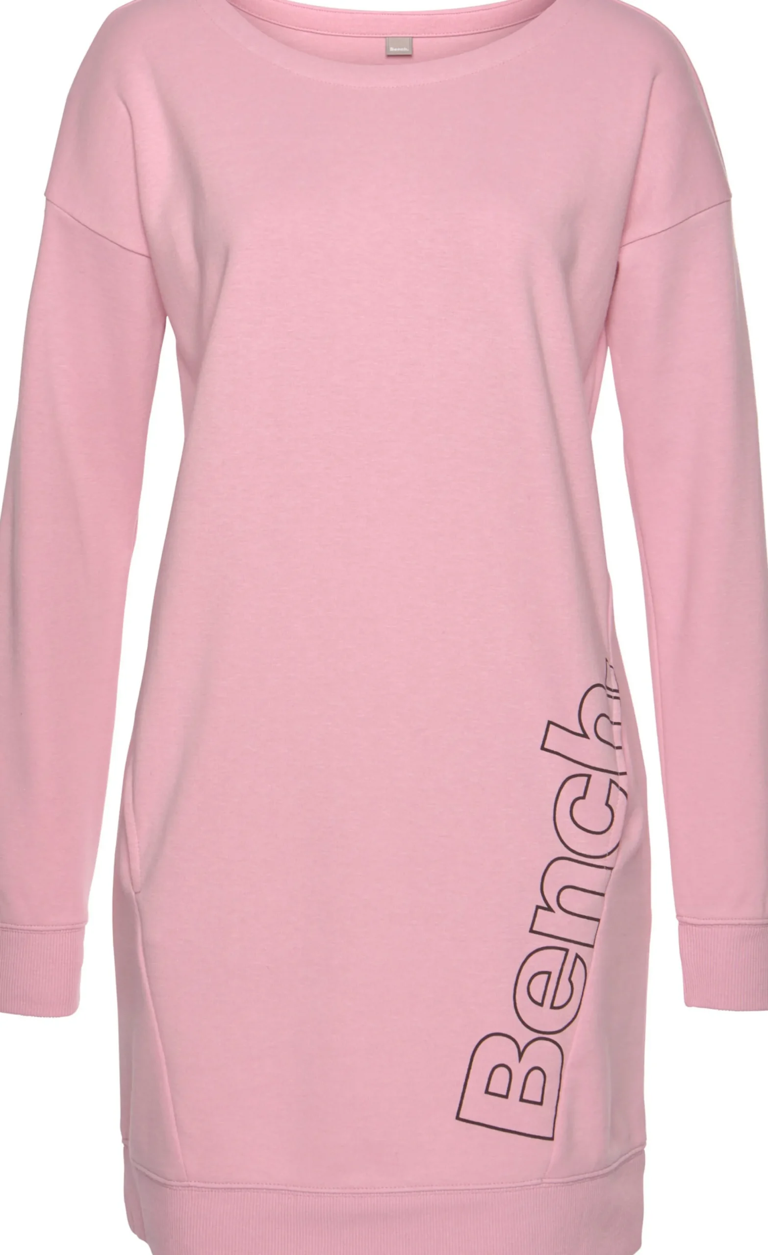 Homewear|Homewear| Sweatkleid rosa-schwarz