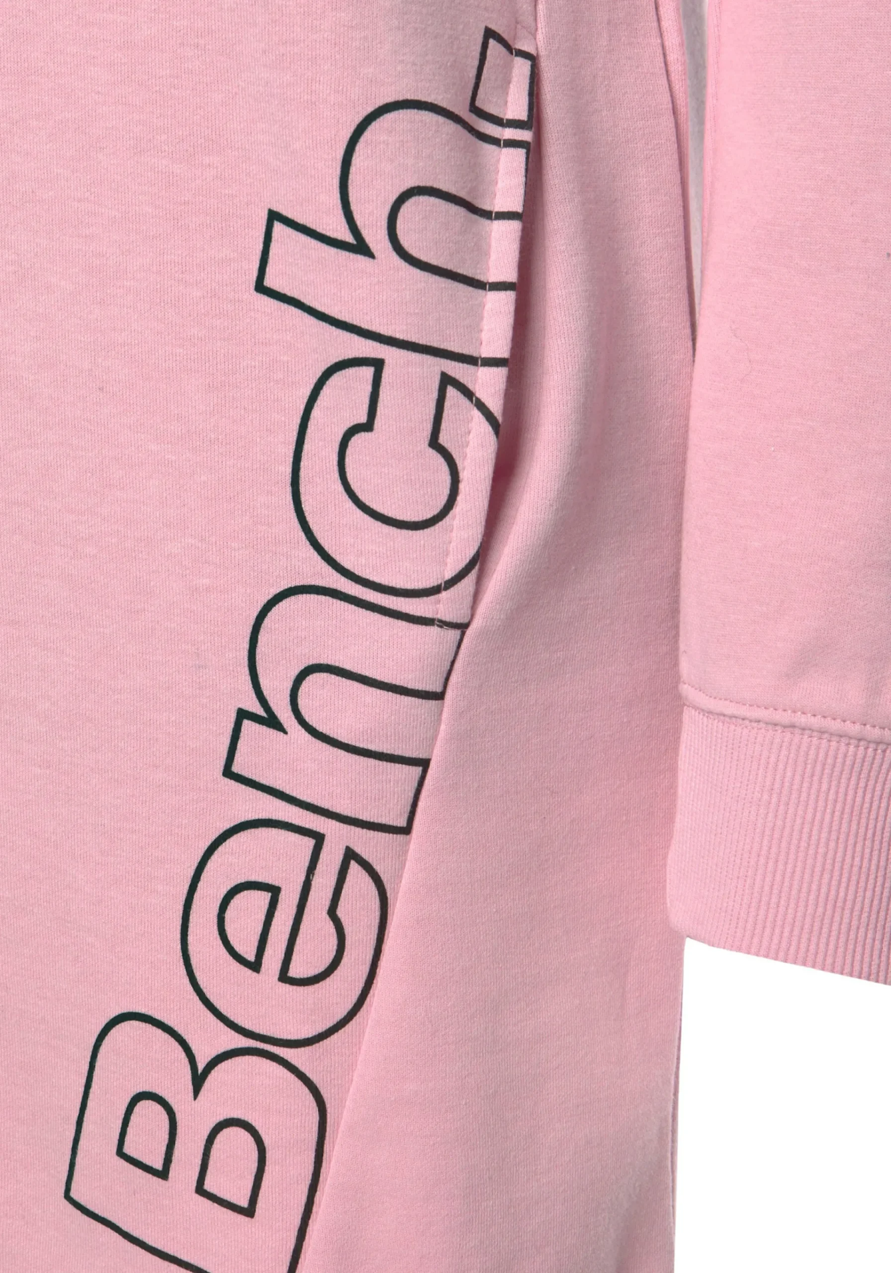 Homewear|Homewear| Sweatkleid rosa-schwarz