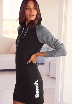 Kleider| Sweatkleid anthrazit-schwarz