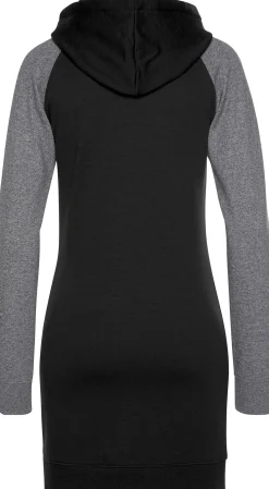 Kleider| Sweatkleid anthrazit-schwarz