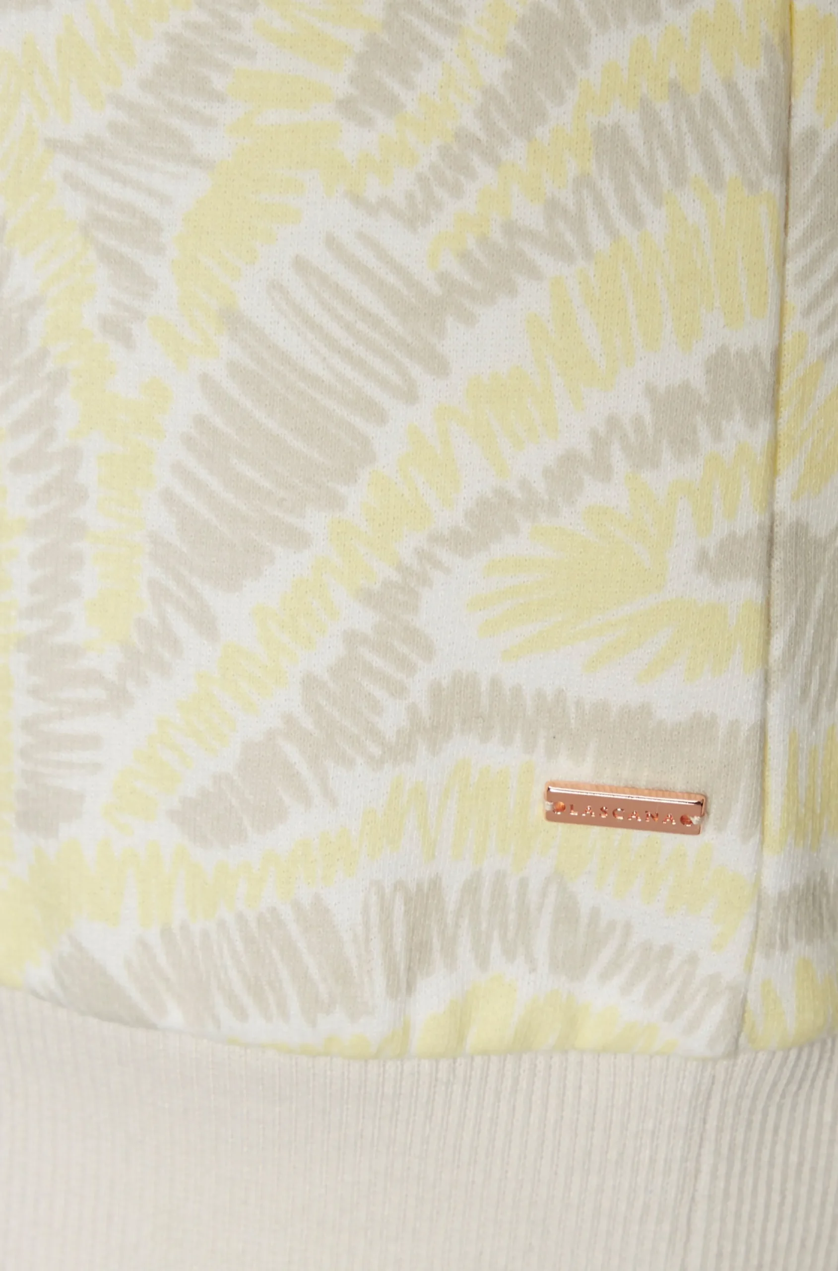 Homewear|Homewear|LASCANA Sweatkleid hellgelb-hellgrau-gemustert