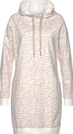 Kleider|LASCANA Sweatkleid nougat-beige