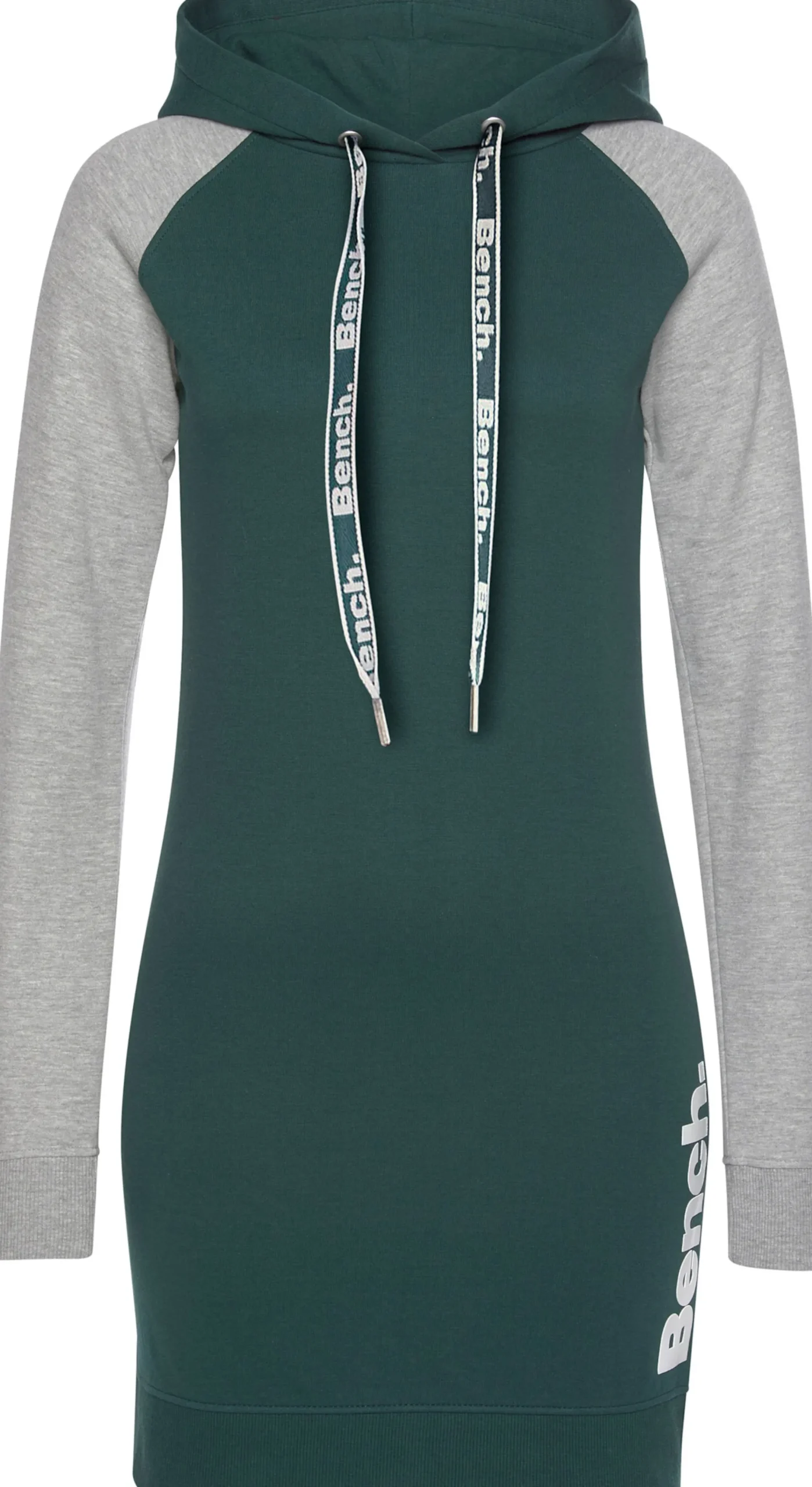 Kleider| Sweatkleid dunkelgrün-grau