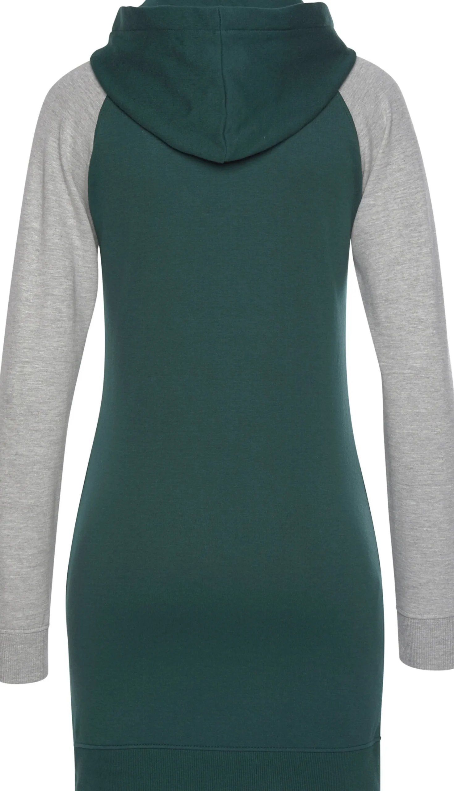 Kleider| Sweatkleid dunkelgrün-grau