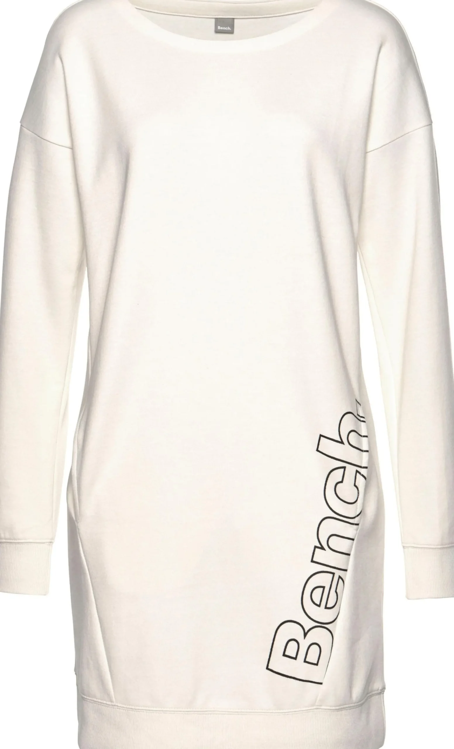 Homewear|Kleider| Sweatkleid ecru-schwarz
