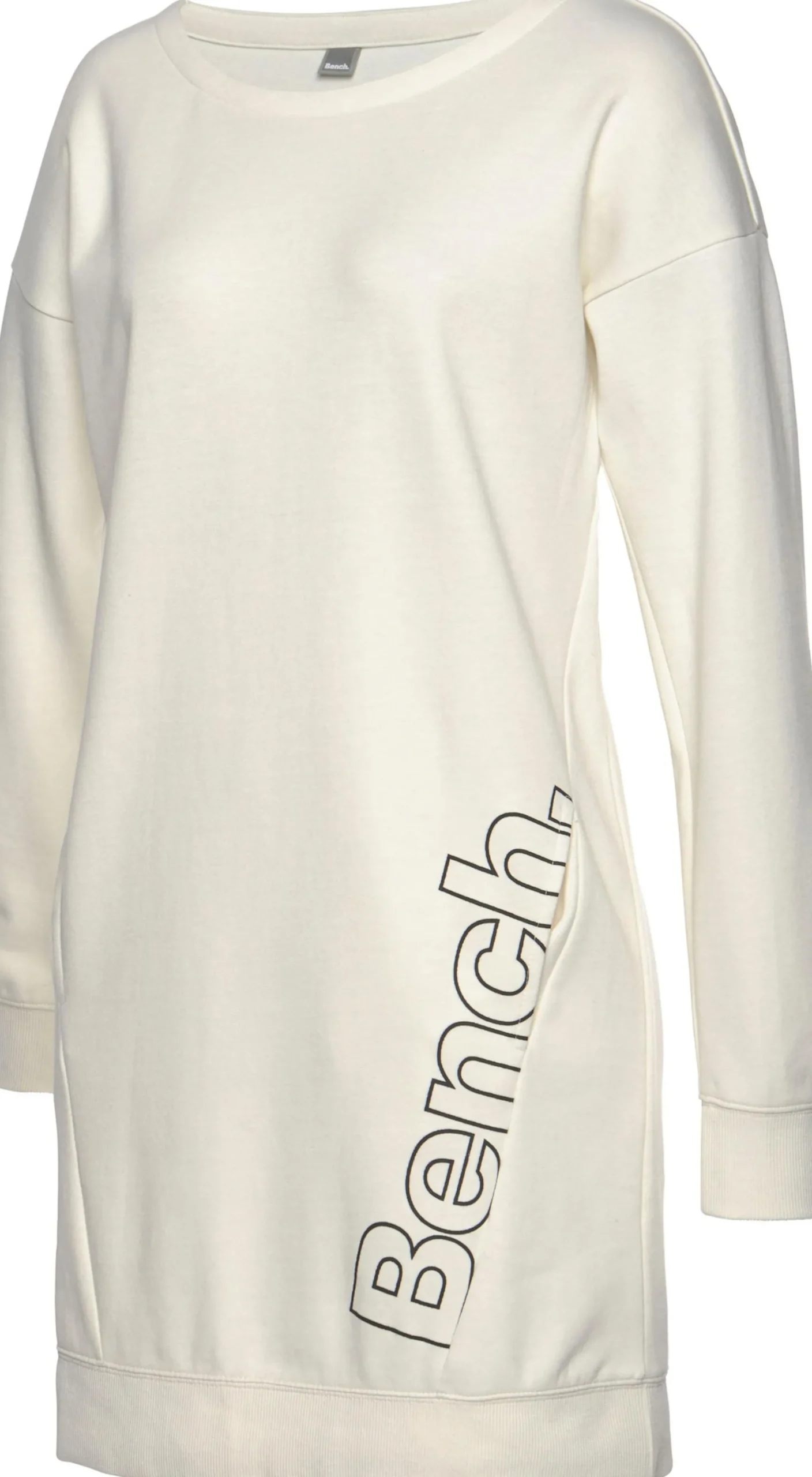 Homewear|Kleider| Sweatkleid ecru-schwarz