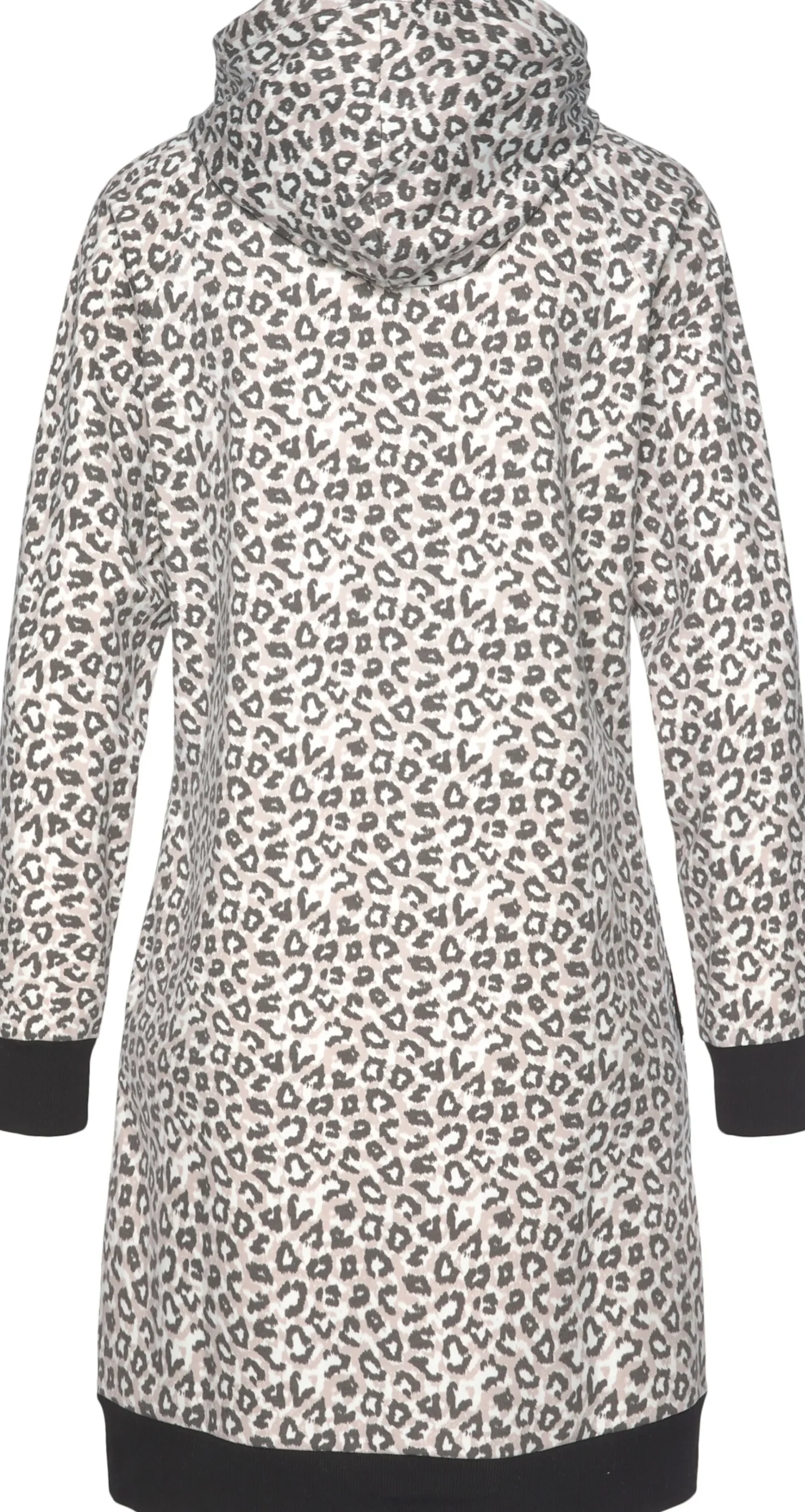 Kleider|LASCANA Sweatkleid beige-schwarz