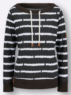 Pullover| Sweatshirt schwarz-ecru