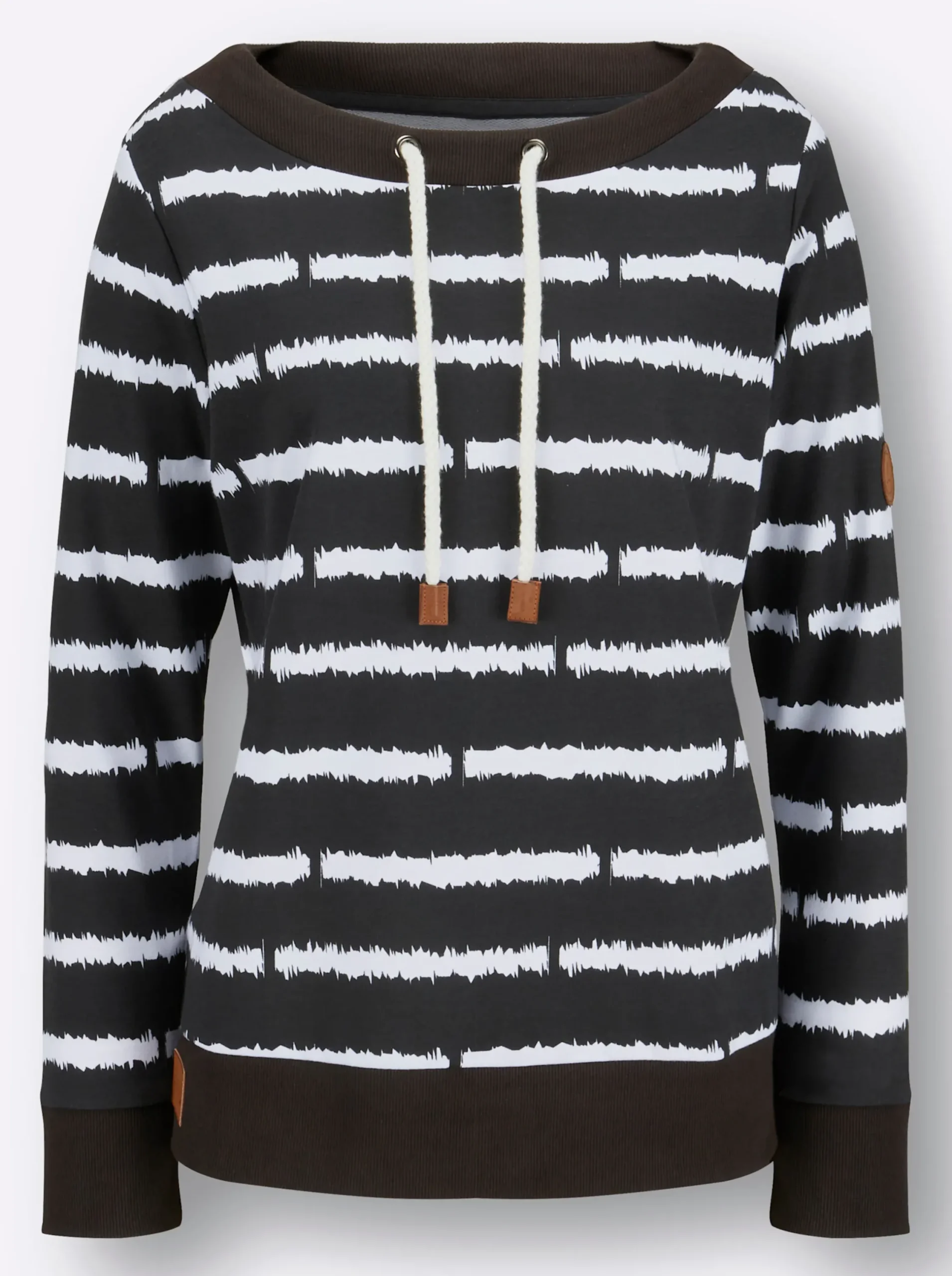 Pullover| Sweatshirt schwarz-ecru
