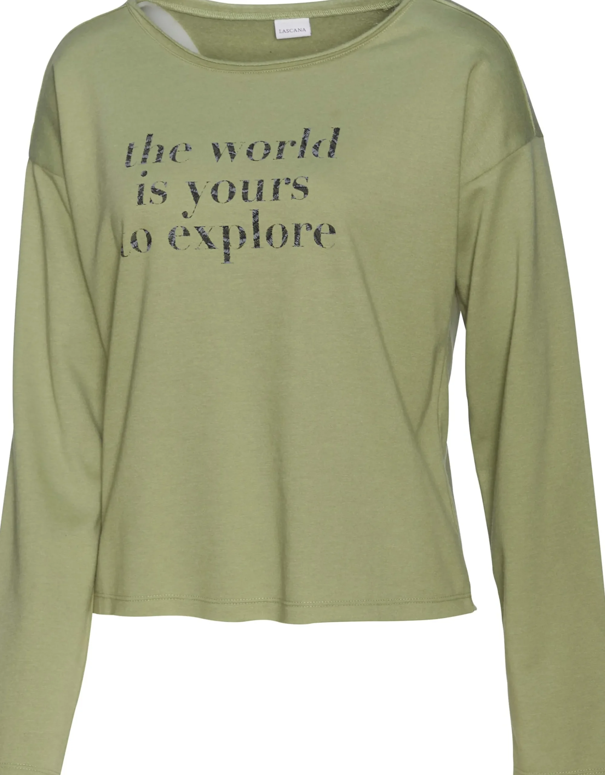 Shirts|LASCANA Sweatshirt khaki