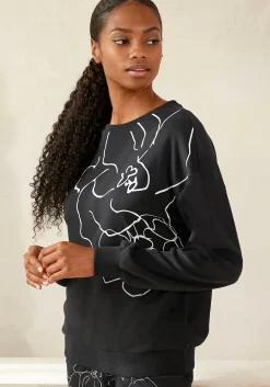 Pullover|Shirts|LASCANA Sweatshirt schwarz