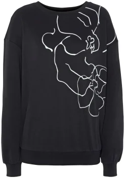 Pullover|Shirts|LASCANA Sweatshirt schwarz