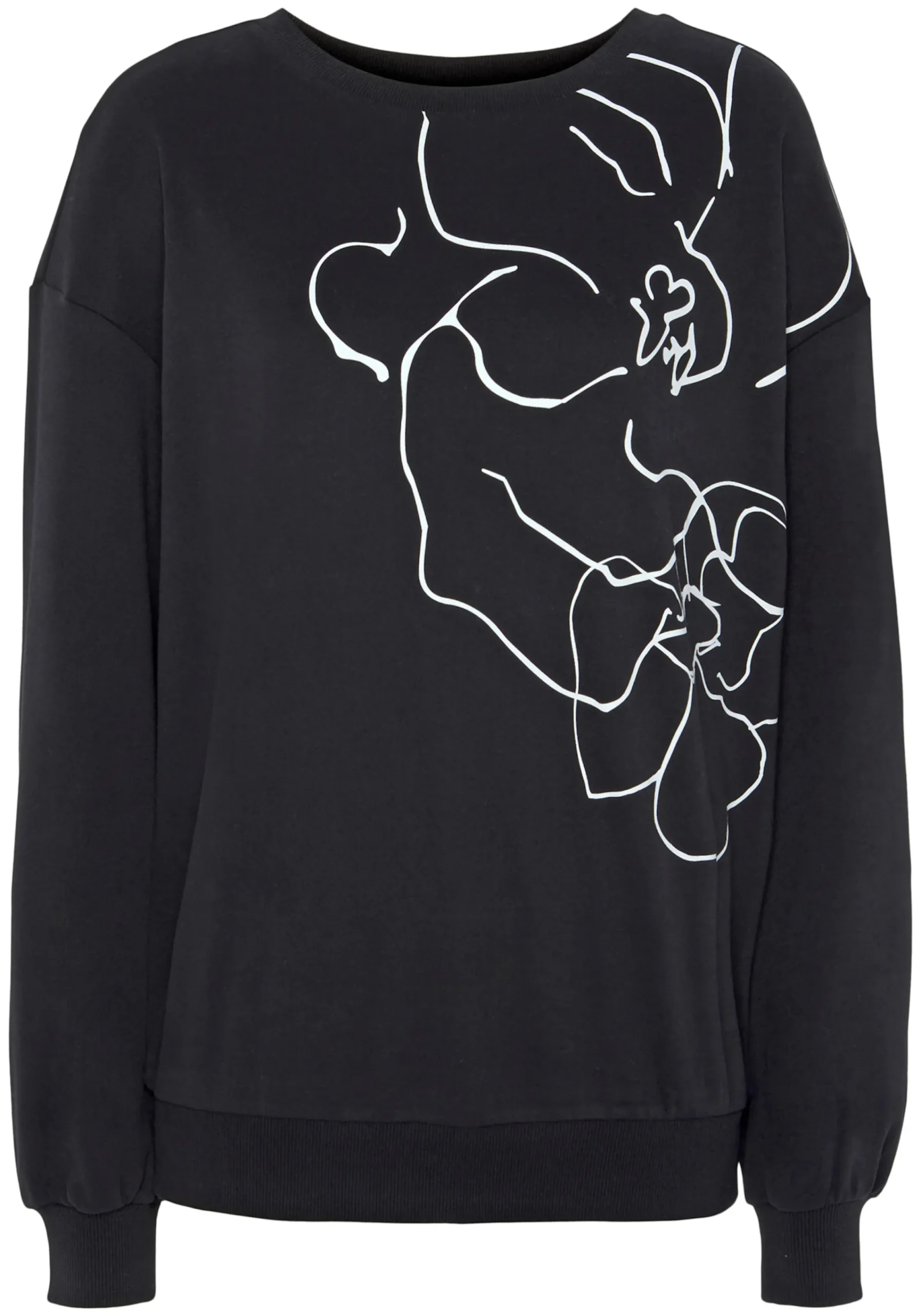 Pullover|Shirts|LASCANA Sweatshirt schwarz