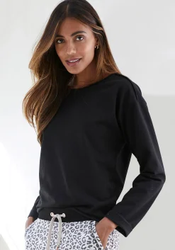 Pullover|Shirts|LASCANA Sweatshirt schwarz
