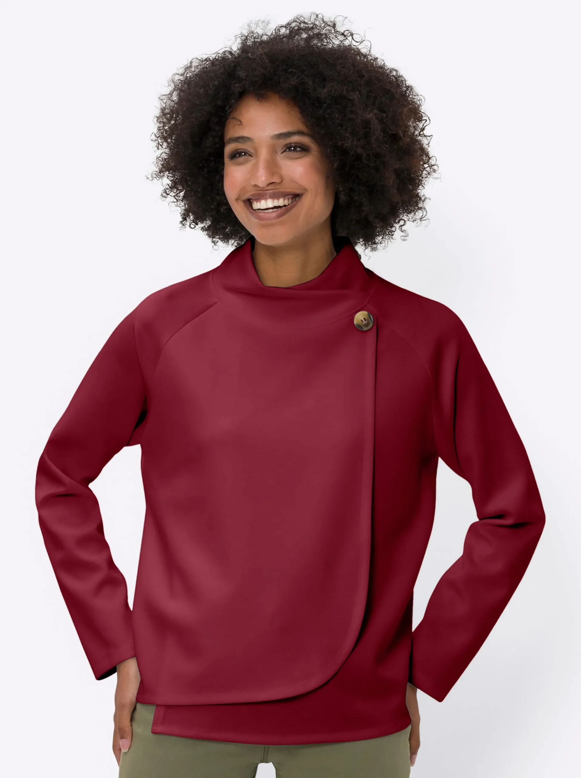 Shirts|heine Sweatshirt dunkelrot