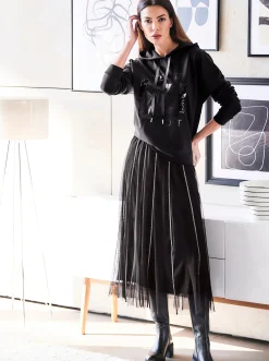 Pullover|heine Sweatshirt schwarz-bedruckt