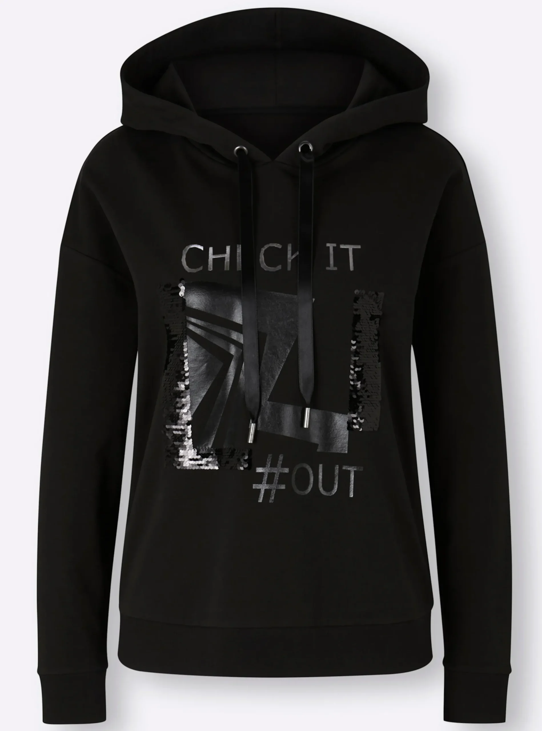 Pullover|heine Sweatshirt schwarz-bedruckt