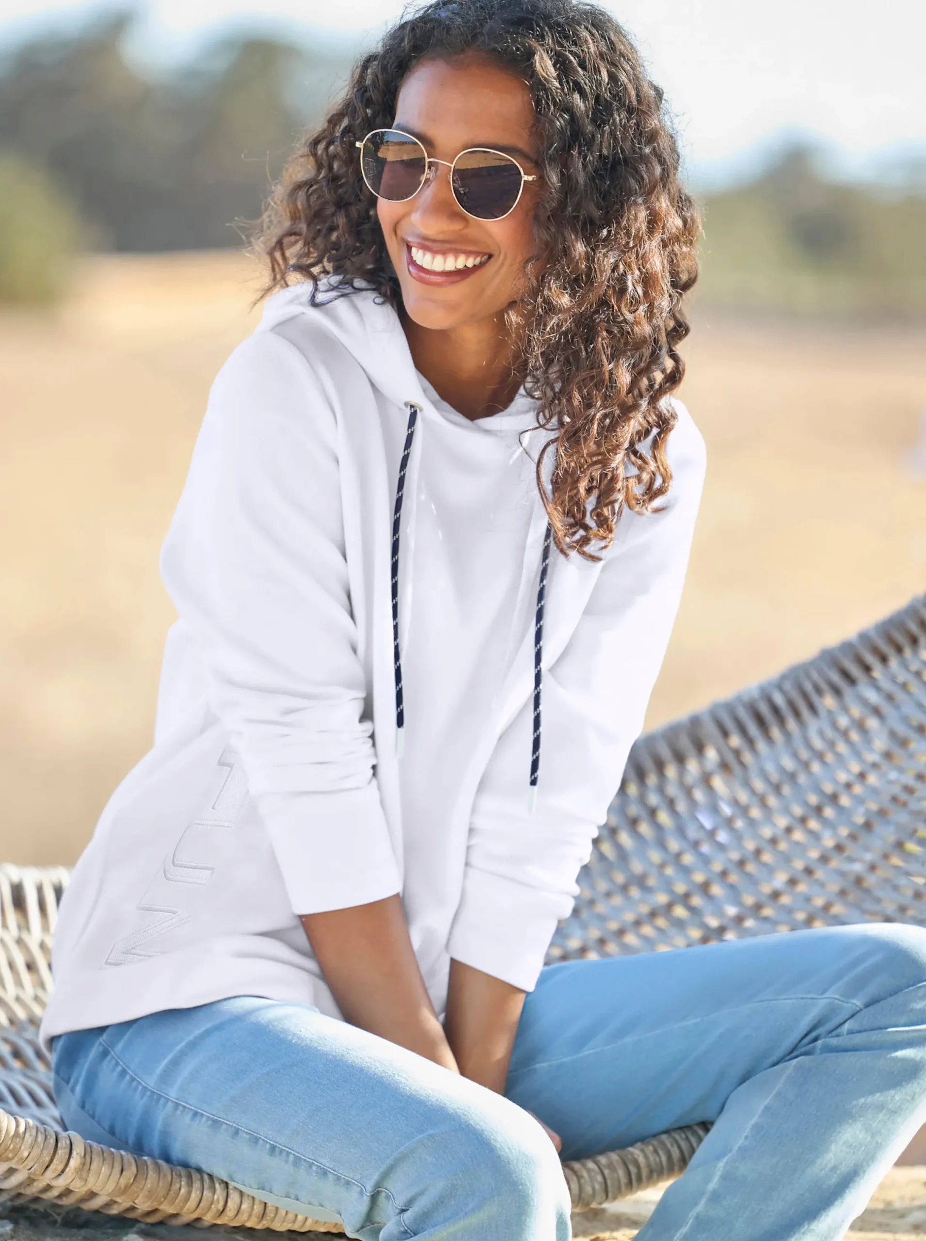 Pullover|Shirts|heine Sweatshirt weiß