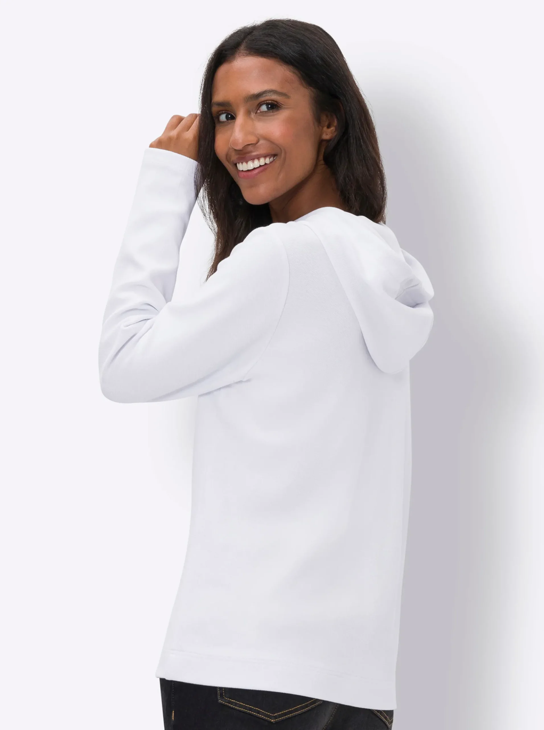 Pullover|Shirts|heine Sweatshirt weiß