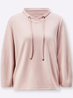 Pullover|Shirts| Sweatshirt im softweichen Modal-Mix puder