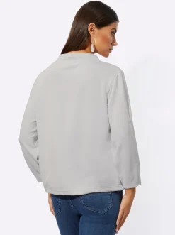 Pullover| Sweatshirt im softweichen Modal-Mix hellgrau