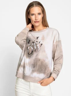 Pullover|heine Sweatshirt in elastischer Qualität ecru-sand-bedruckt