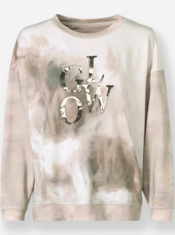 Pullover|heine Sweatshirt in elastischer Qualität ecru-sand-bedruckt