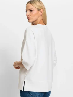 Pullover|heine Sweatshirt mit aufgesetzter Tasche weiß