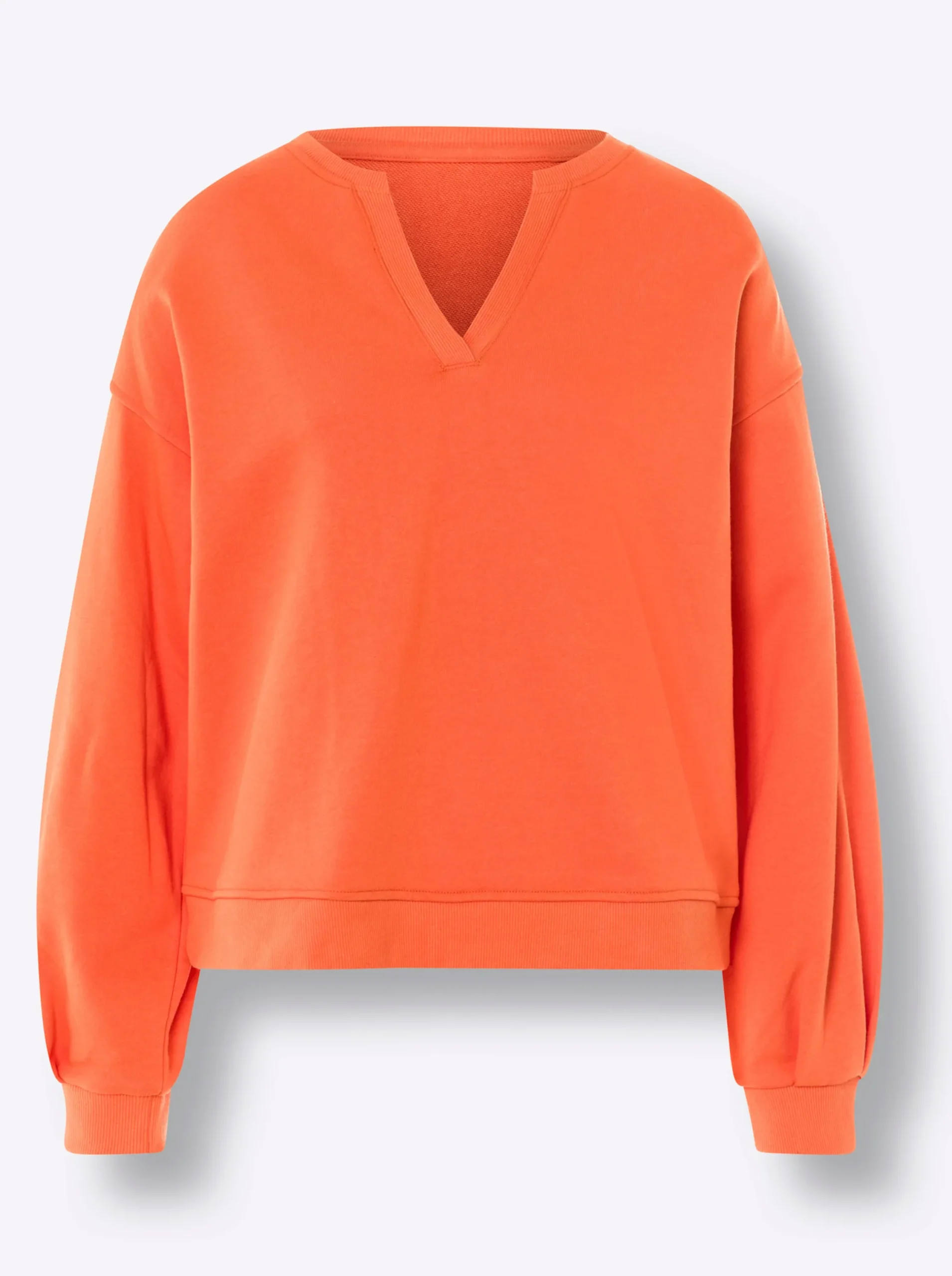 Pullover|heine Sweatshirt mit Ballonärmeln orange