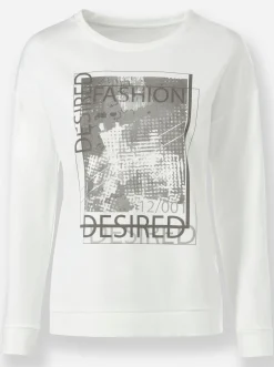 Pullover|heine Sweatshirt mit überschnittenen Schultern ecru
