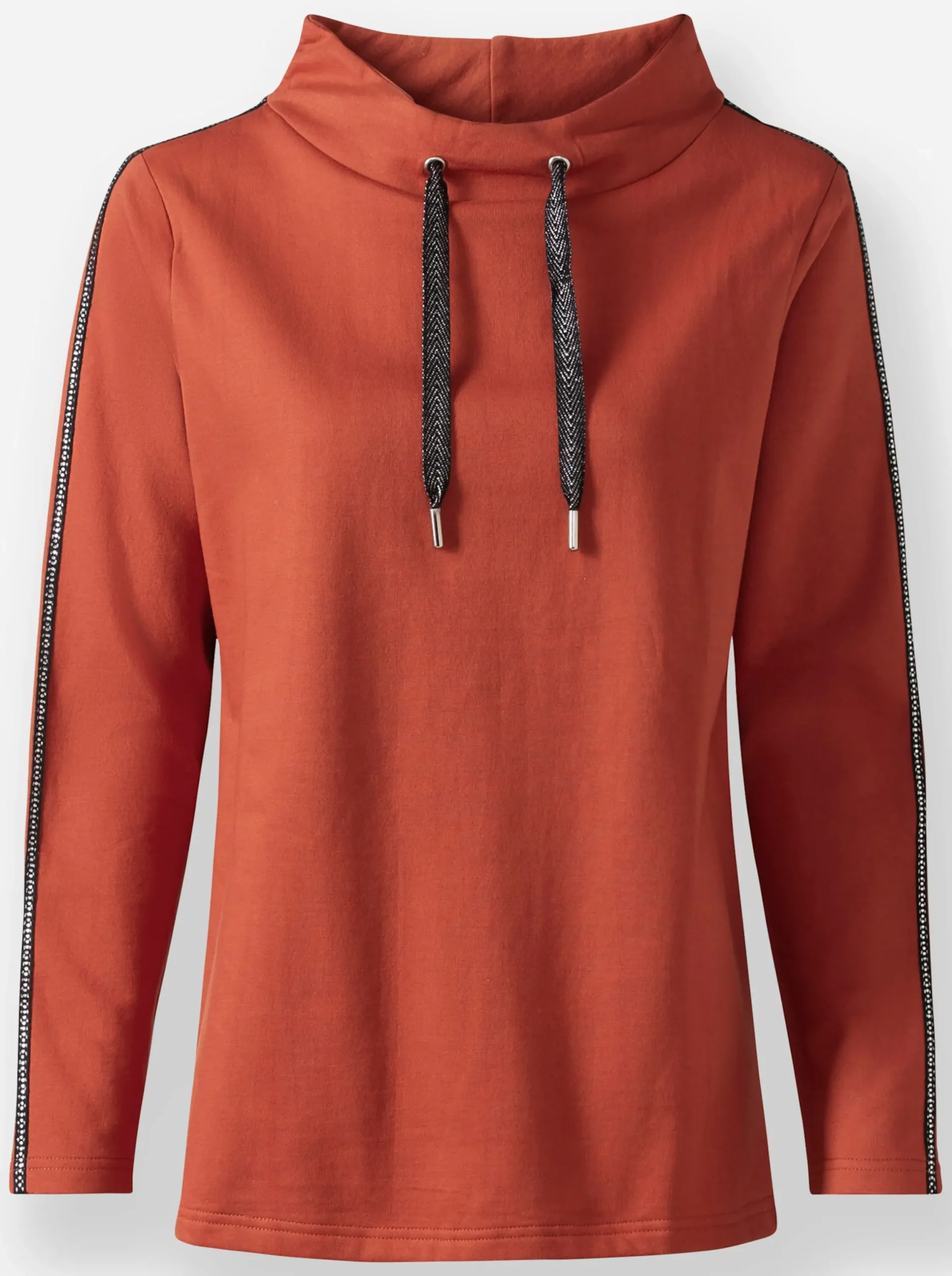 Pullover|Shirts| Sweatshirt mit Glitzer-Details rostrot