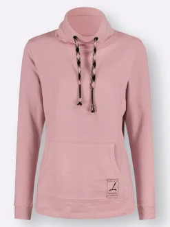 Shirts| Sweatshirt mit Känguru-Tasche hortensie
