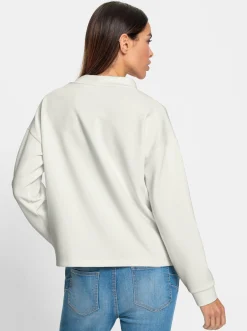 Pullover|heine Sweatshirt mit Pailletten ecru
