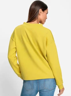 Pullover|heine Sweatshirt mit Pailletten limone