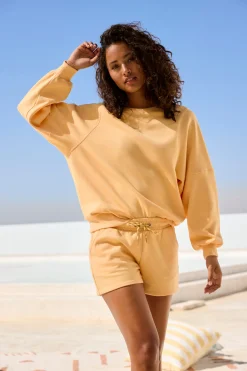 Strandmode|Hosen|Buffalo Sweatshorts gelb