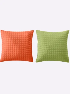 Sofaüberwürfe & Hussen|Dekokissen & Hüllen|heine home Tagesdecke terra+grün